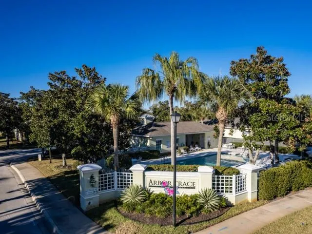a view of a garden from a patio