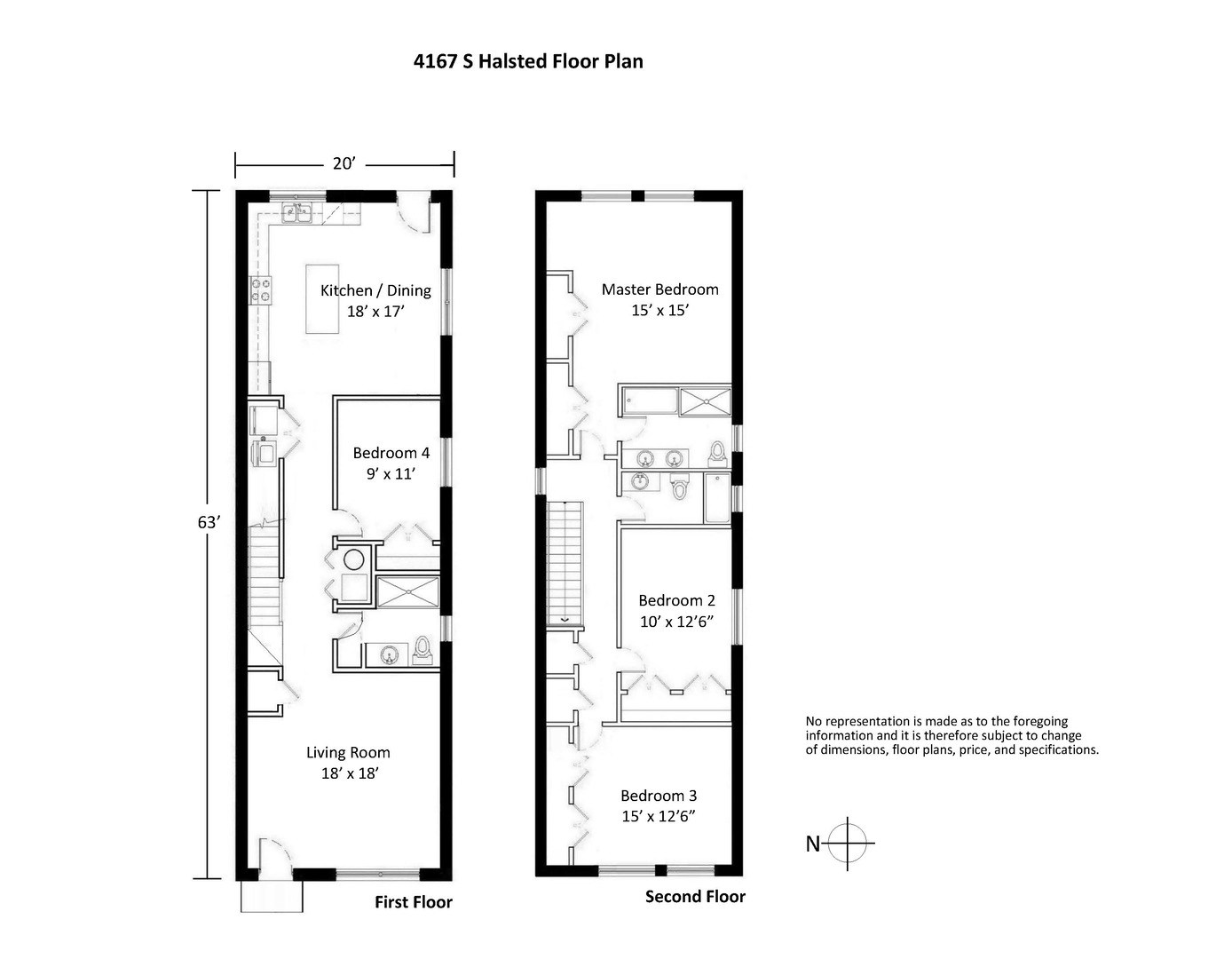 4167 South Halsted Street Chicago, IL 60609 - Photo 25 of 25 a picture of a floor plan