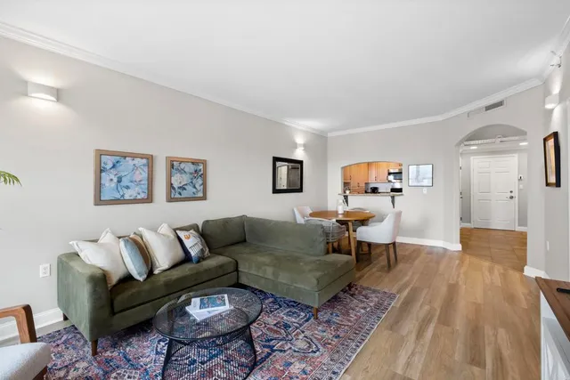 a living room with furniture and a couch