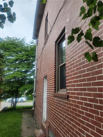 a view of a brick wall
