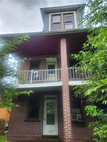 a front view of a house