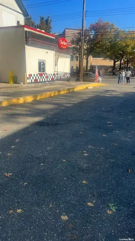 a view of water fountain in front of building