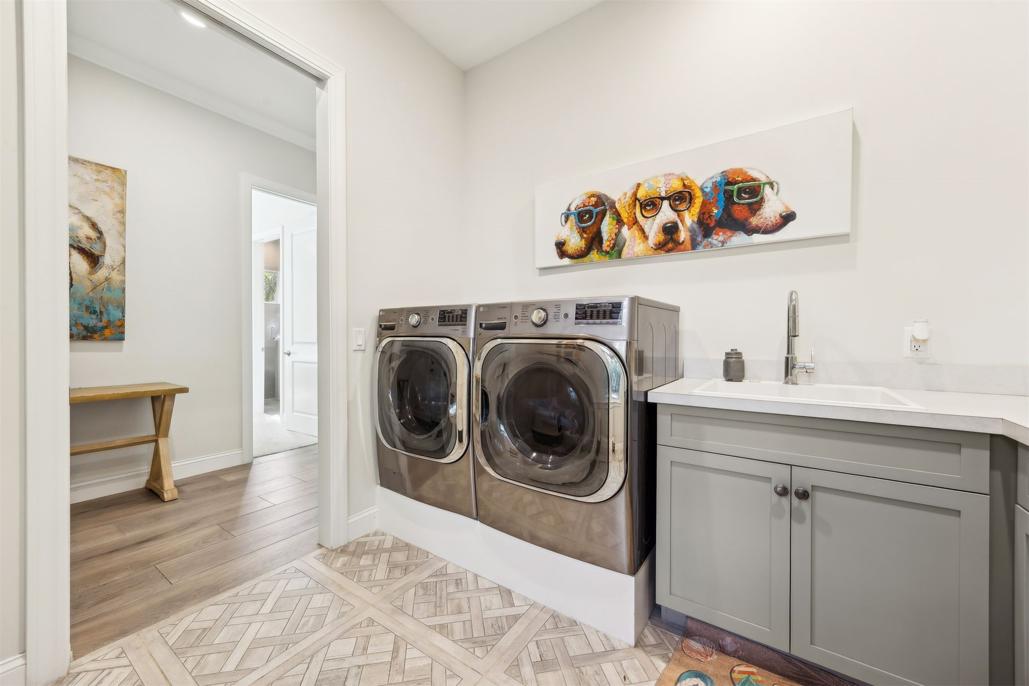 96029 Brady Point Road Fernandina Beach, FL 32034 - Photo 33 of 61 a utility room with sink dryer and washer