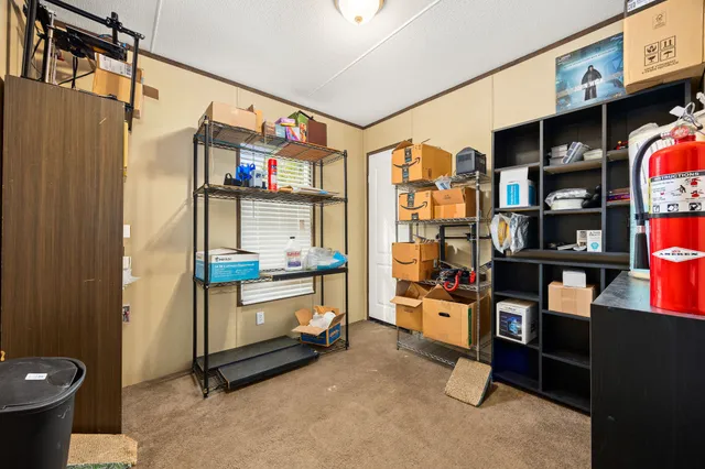 a room with storage and utility