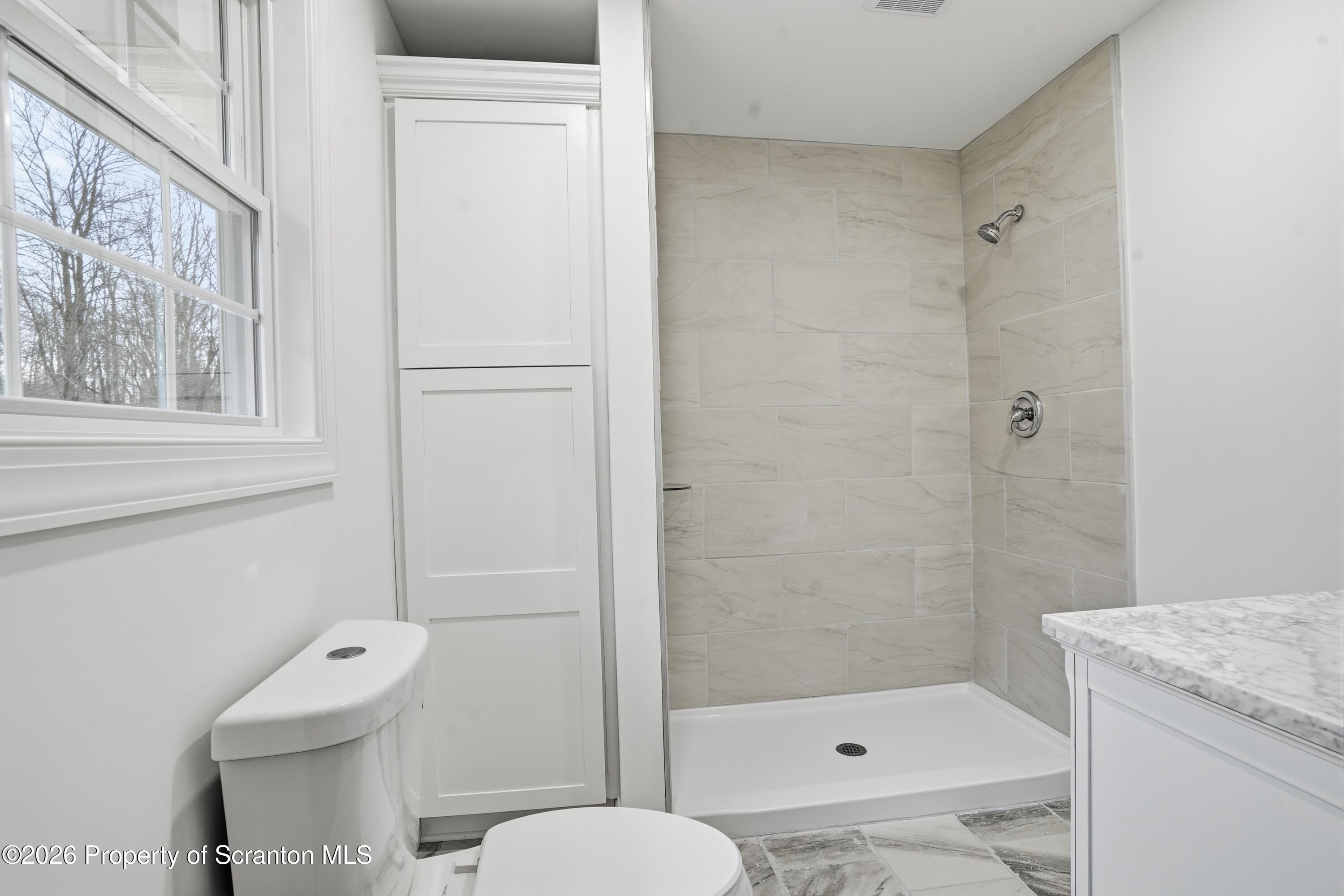16204 Highway 407 Factoryville, PA 18419 - Photo 51 of 74 a bathroom with a shower a toilet and sink