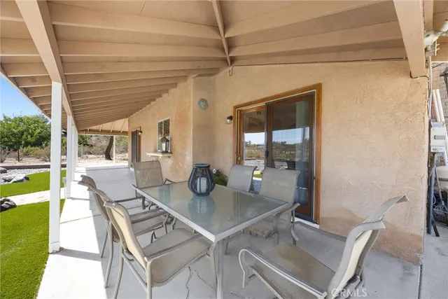 a outdoor space with furniture