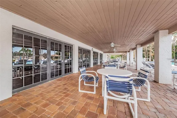 a view of an outdoor space and tennis court