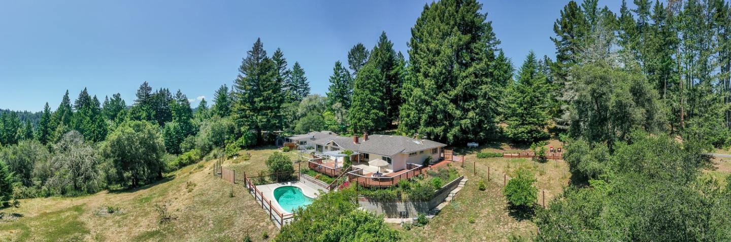 22930 Summit Road Los Gatos, CA 95033 - Photo 1 of 50 an aerial view of a house with a yard