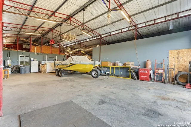 a view of a storage room with an empty space