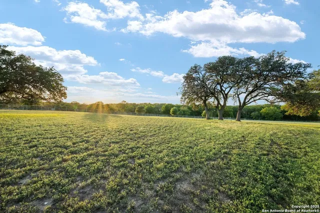 a view of an ocean and a yard
