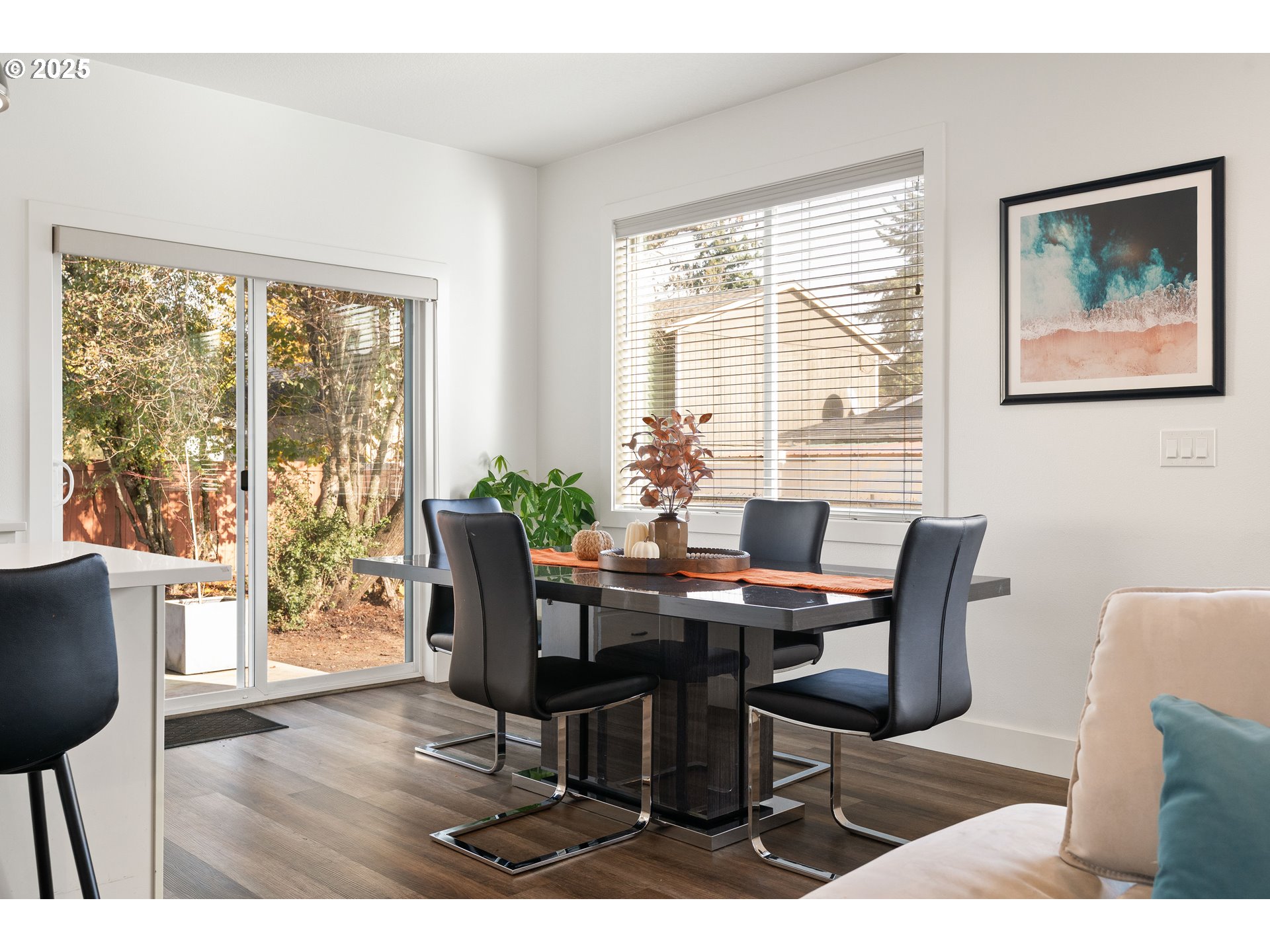 6421 Southeast Cooper Street Portland, OR 97206 - Photo 20 of 44 a view of a dining room with furniture window and outside view