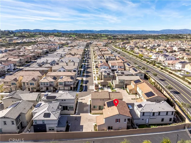 an aerial view of a city