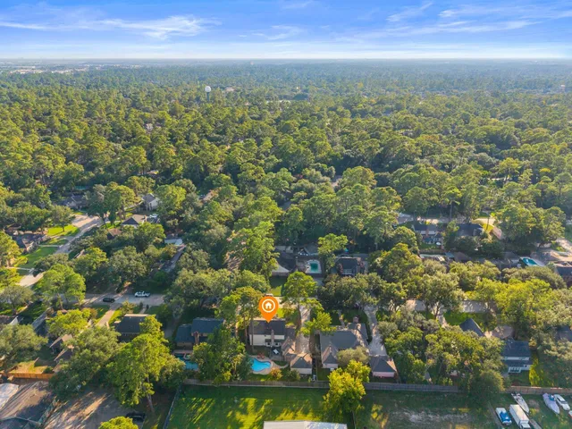 an aerial view of multiple house