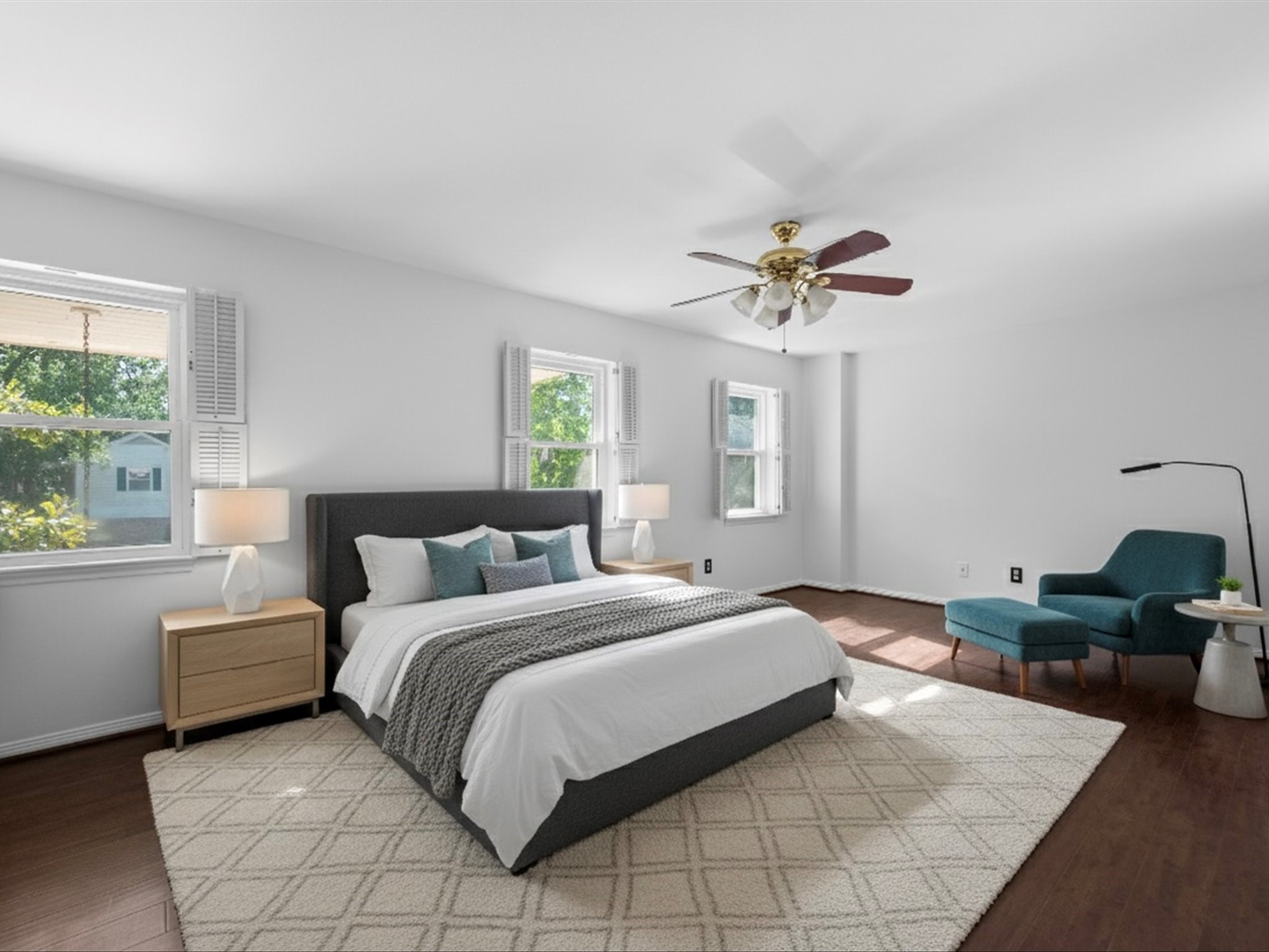 13718 Balmore Circle Houston, TX 77069 - Photo 7 of 35 a bedroom with bed and a chandelier