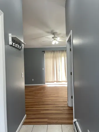 a bathroom with a shower and a toilet