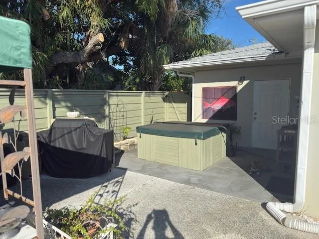a view of outdoor space deck and living room