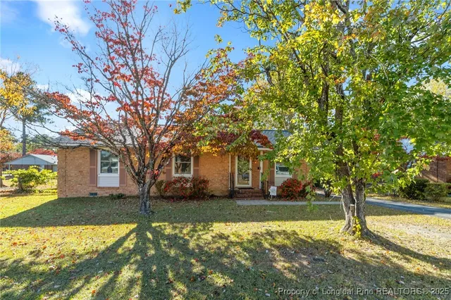 a view of open space with garden