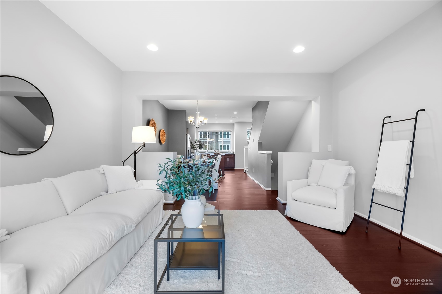 3345 30th Drive Everett, WA 98201 - Photo 8 of 37 a living room with furniture and a large mirror