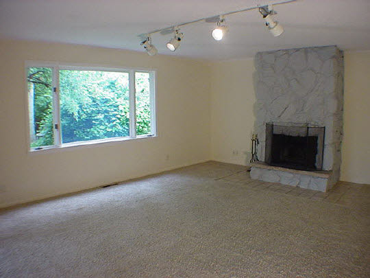 5016 Highcrest Road Rockford, IL 61107 - Photo 6 of 6 an empty room with a fireplace and windows