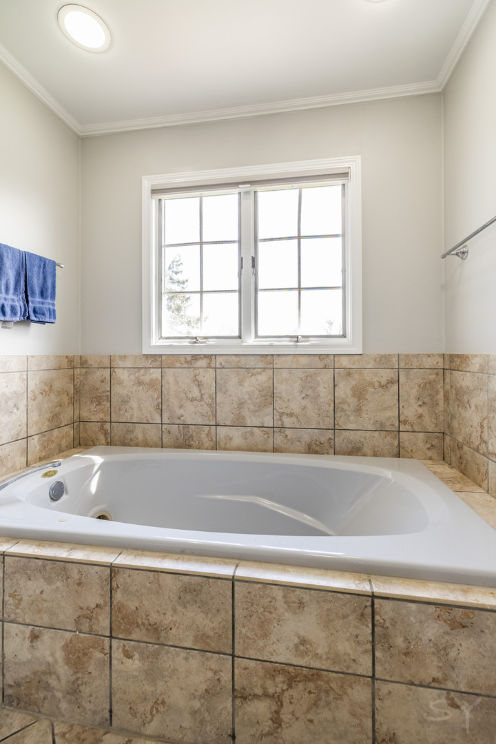 8001 William Drive Willowbrook, IL 60527 - Photo 25 of 73 a bathroom with bathtub and window