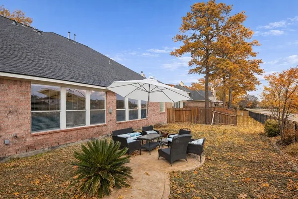 a view of a house with patio