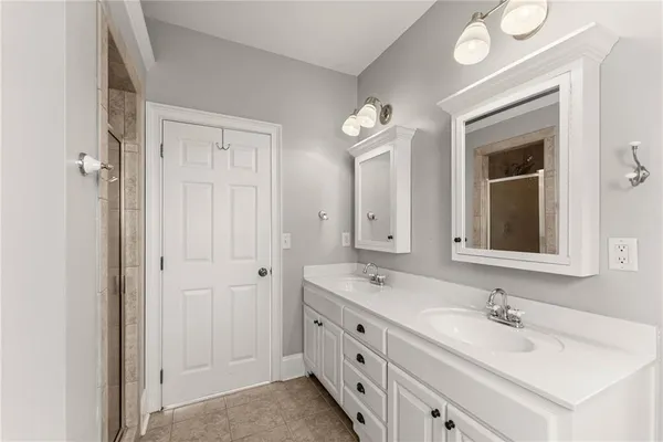 a view of a terrace with a bench