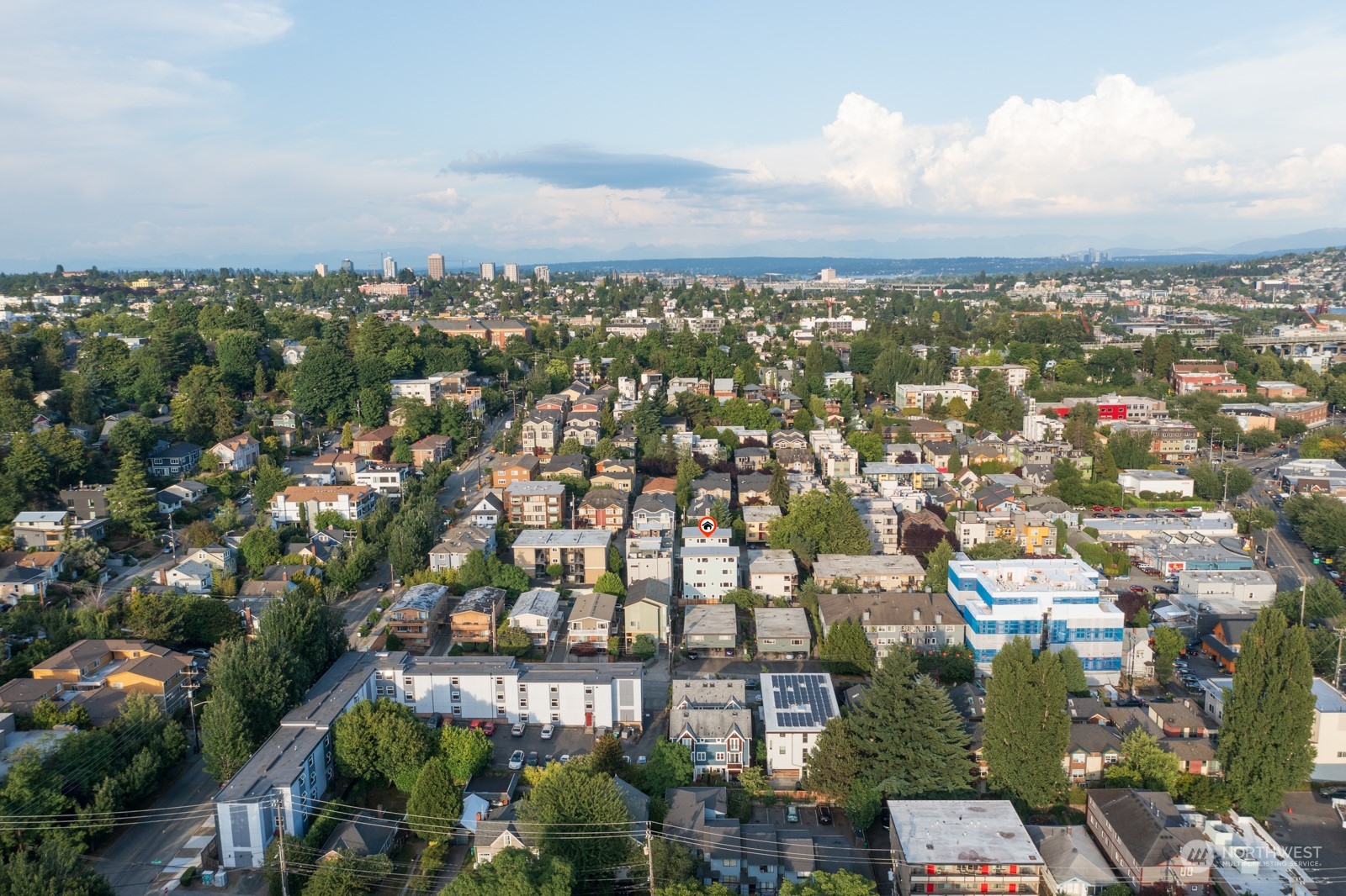 3649 Francis Avenue North, Unit A Seattle, WA 98103 - Photo 33 of 35 an aerial view of a city