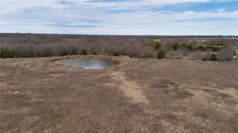 a view of a yard with a forest