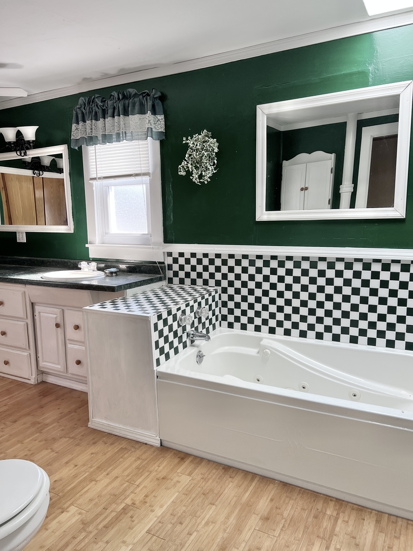 113 Wilson Avenue Chadwick, IL 61014 - Photo 13 of 19 a bathroom with a sink a toilet and vanity