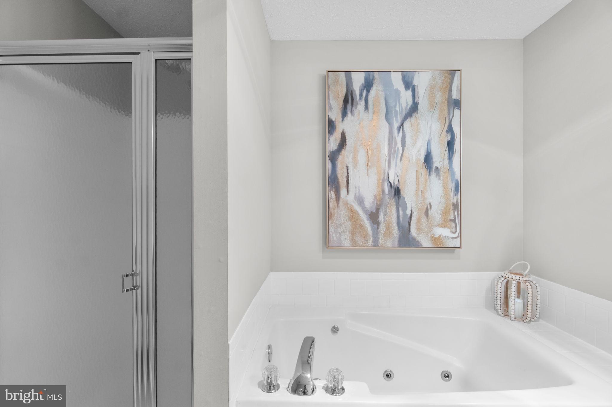 6509 Springwater Court, Unit 6303 Frederick, MD 21701 - Photo 19 of 48 a white bath tub and a shower