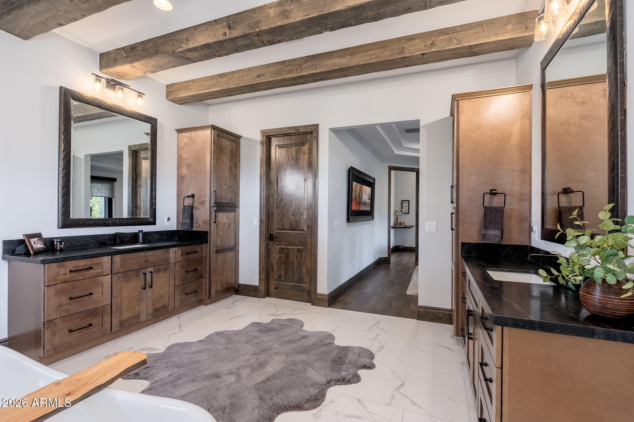 602 North Redbud Circle Payson, AZ 85541 - Photo 27 of 83 a spacious bathroom with a granite countertop sink and a mirror