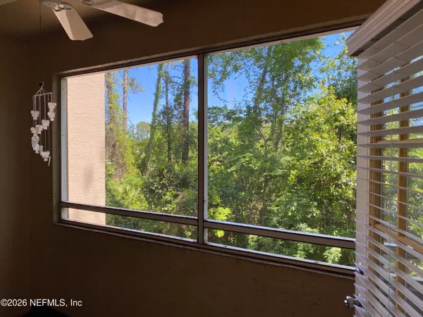 a view of a balcony