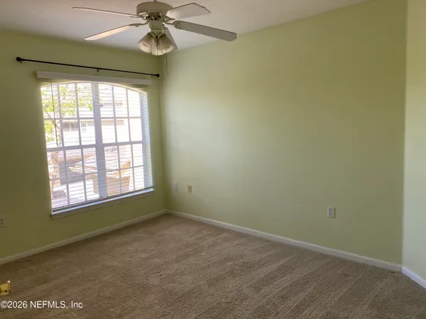 an empty room with a window