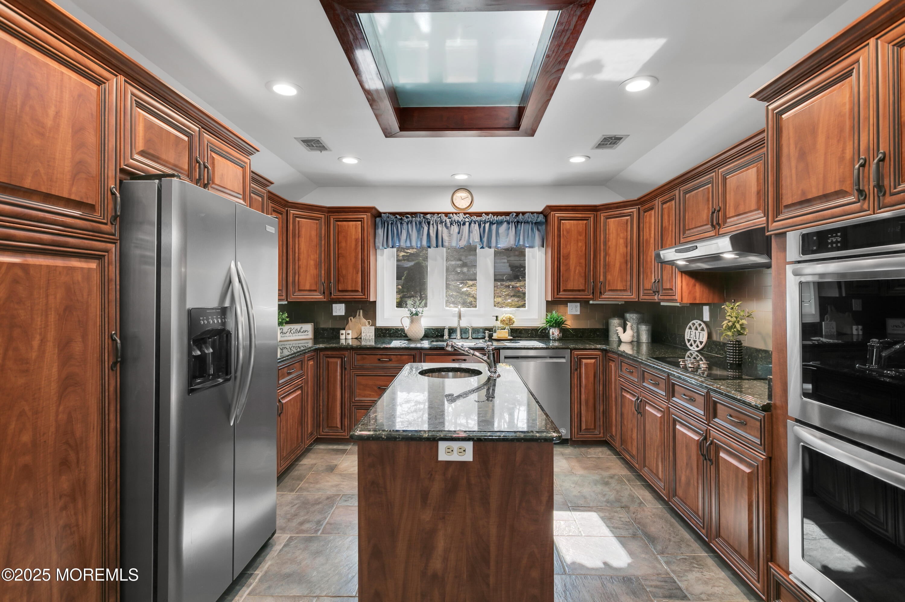 160 Pelican Road Middletown, NJ 07748 - Photo 17 of 65 a large kitchen with stainless steel appliances kitchen island granite countertop a refrigerator a stove a sink and dishwasher