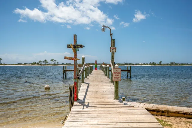 an aerial view of houses with a swimming pool
