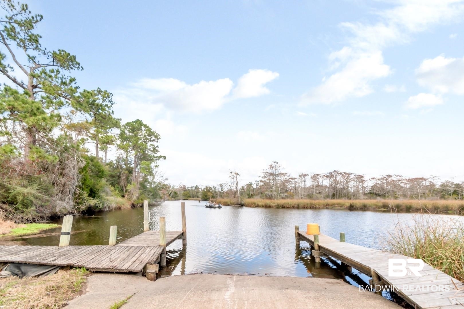 11528 Mocking Bird Lane Fairhope, AL 36532 - Photo 35 of 45 Dock with a boat ramp and a water view