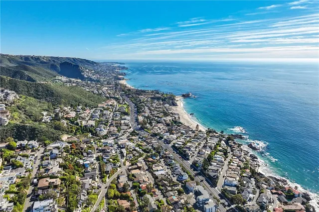 an aerial view of multiple house