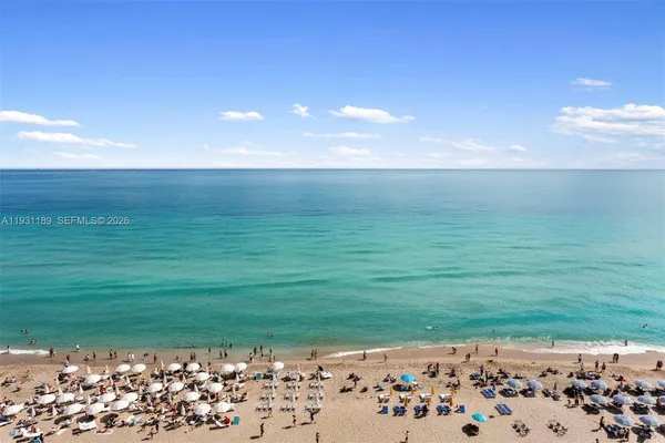 a view of balcony with ocean view