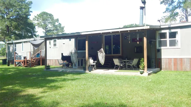 a view of swimming pool from a window