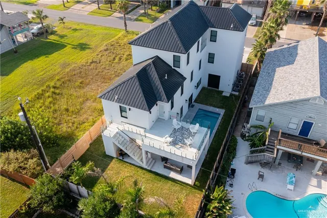 a view of balcony with furniture