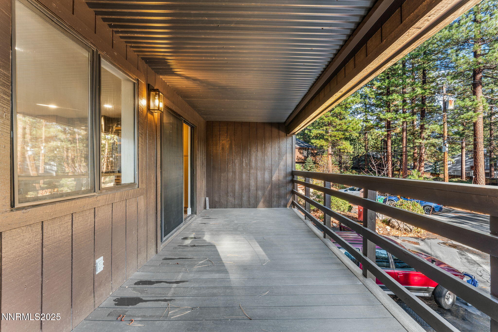 221 Lark Court, Unit 2 Incline Village, NV 89451 - Photo 13 of 33 a view of a wooden bench in a balcony