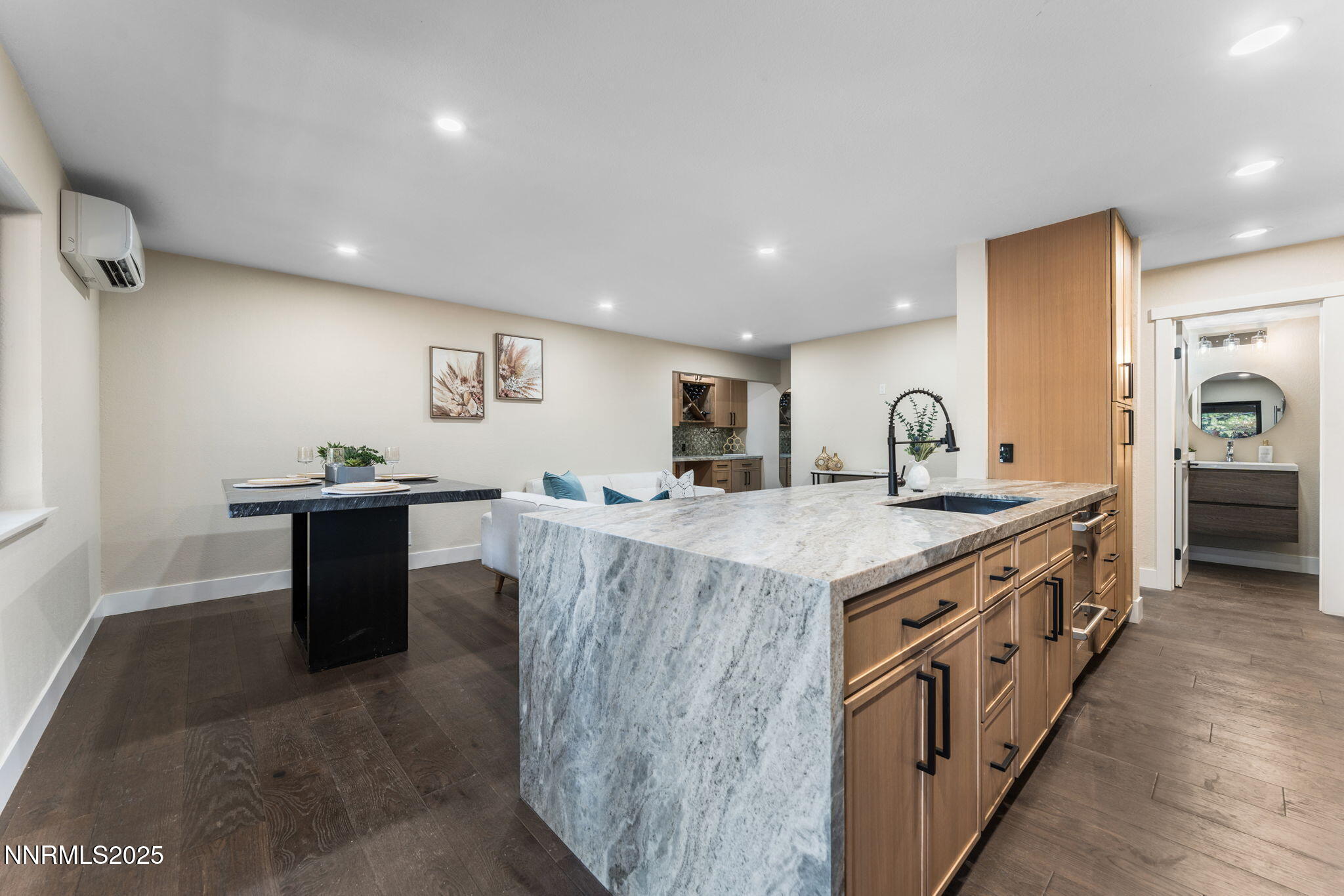 221 Lark Court, Unit 2 Incline Village, NV 89451 - Photo 2 of 33 a large kitchen with stainless steel appliances granite countertop a lot of counter space and wooden floor