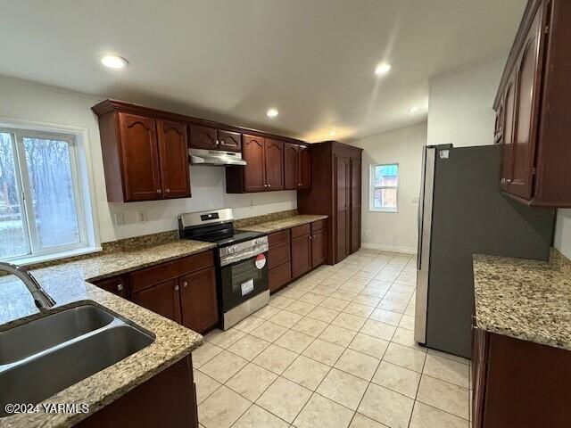 290 Outlook Road Outlook, WA 98938 - Photo 2 of 11 a kitchen with stainless steel appliances granite countertop a refrigerator and a sink