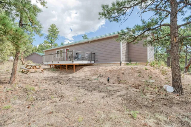 a view of a house with a yard and large tree
