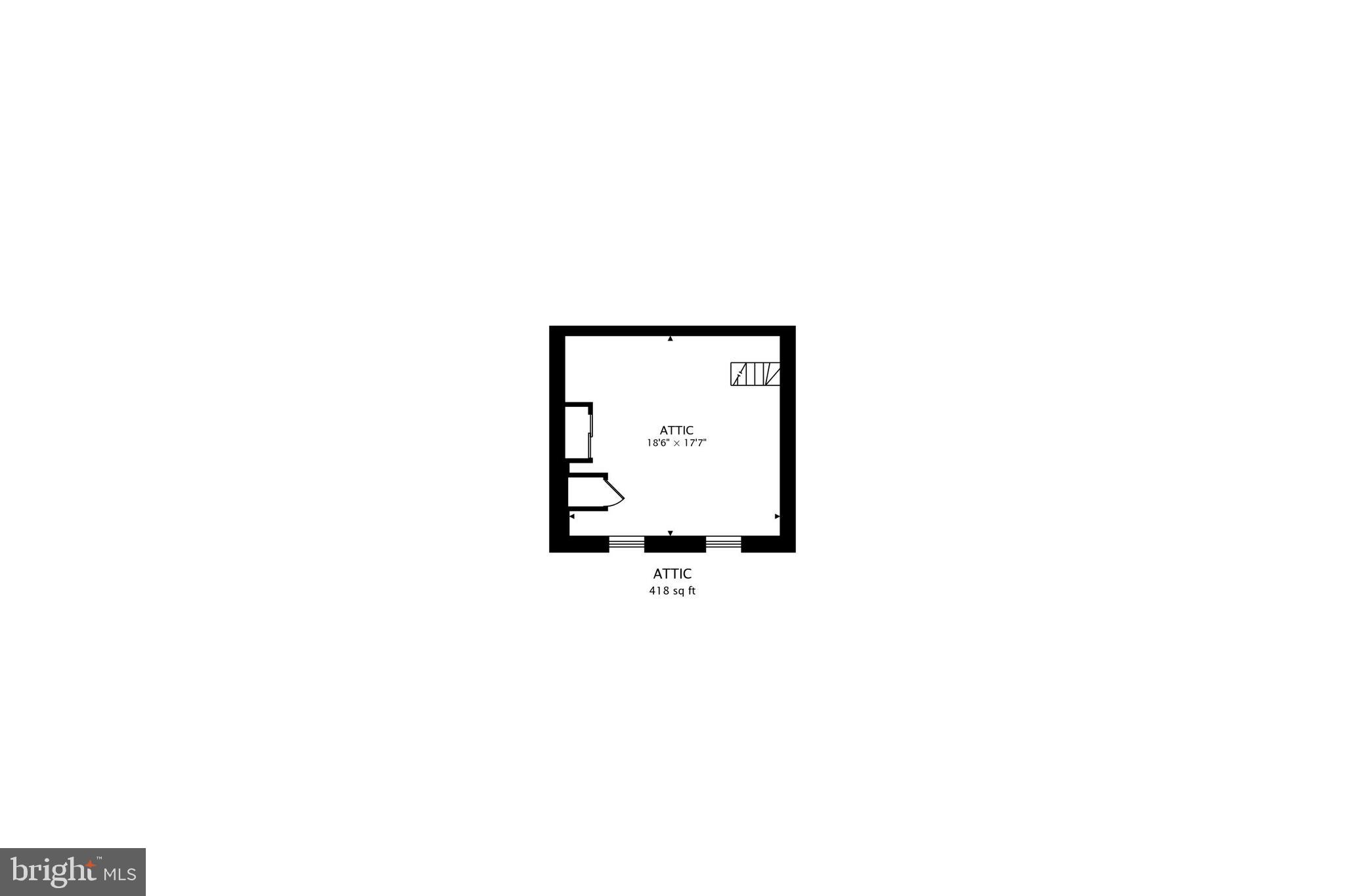 1311 Longfellow Street Northwest Washington, DC 20011 - Photo 67 of 68 Floor Plan - Attic