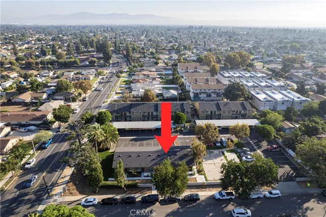 an aerial view of multiple house