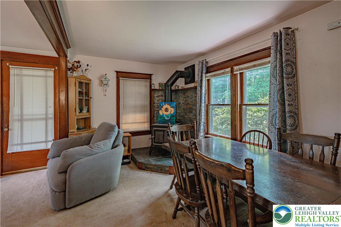 636 School Road Nazareth, PA 18064 - Photo 14 of 60 Living and dining room with wood stove