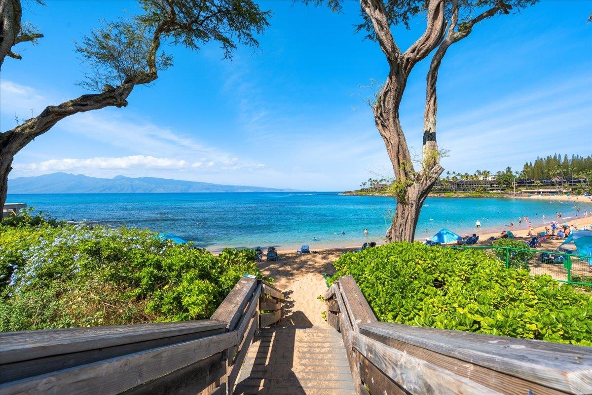 5271 Lower Honoapiilani Road, Unit B44 Lahaina, HI 96761 - Photo 20 of 25 a view of a garden with an ocean view