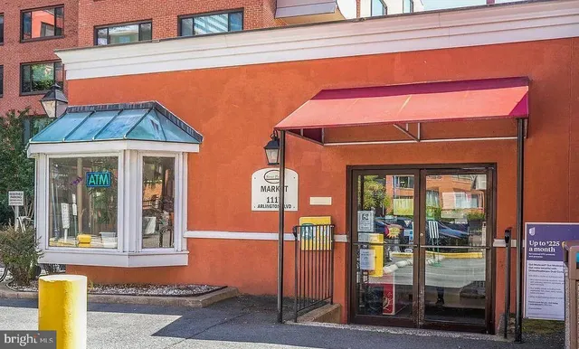 a front view of a building