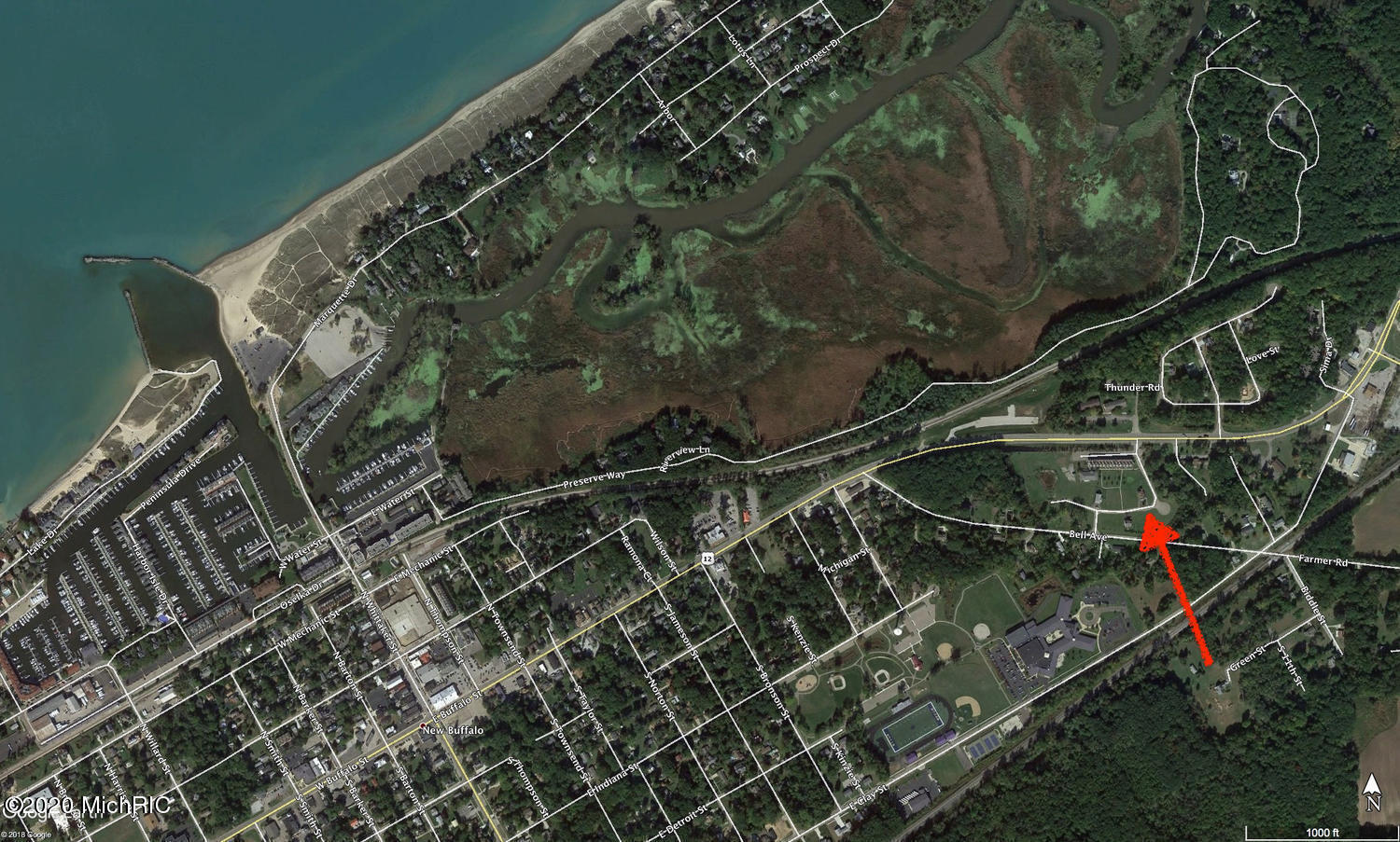 97 Diamond Point Lane New Buffalo, MI 49117 - Photo 2 of 8 Aerial Diamond Point